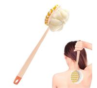 Bath Scrubber for Body | with Loofah Soft Bristle Deep Cleaning,Scrub Brush Shower Scrubber for Body | for Adults Elderly Arm Leg Back Home Apartment Dorm Hotel Bathroom Washing Cleaning
