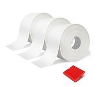 Bath Sealant Strip, 3 Rolls Self-Adhesive White Caulk Tape, Waterproof Sealant Tape for Bathroom, Shower, Bathtub, Sink, Toilet & Kitchen, with Smoothing Tool