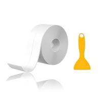Bath Sealant Strip Sealing Strip Self Adhesive Caulk Strip Waterproof Sealant Tape Mildew Proof Seal Tape Crease with Sealing Tool for Toilet, Kitchen, Bathroom, Wall Corner 3.8cm x 3.2m(White)