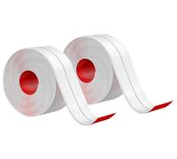 Bath Sealant Strip Self Adhesive, 2 Rolls Caulk Strip Sealant Tape for Kitchen, Bathroom, Toilet, Wall Corner, 6.4m/22ft White