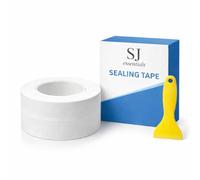 Bath Sealant Strip Self Adhesive 38mmx3.35m Roll Waterproof Bathroom Sealant Tape with Sealing Tool Applicator Caulk Strip for Toilet Bathtub Shower Sink Wall Corner Kitchen Easy to Install & Durable