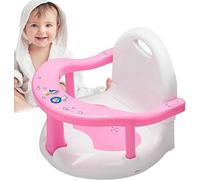 Bath Seat Baby 6+ Months, Foldable Baby Bath Seat, Non-Slip Toddler Bath Seat with Strong Suction Cups, Baby Bath Chair for Girls and Boys Sitting Up 6-18 Months (Powder)