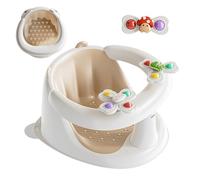 Bath Seat Baby 6+ Months,Toddler Baths Support Seat for Babies Sitting Up, Non SlipBaths Chair with Spin Toys,Toddler Feeding Seats Play and Relaxation,Safe Tub with Suction Cups,Soft Cushion