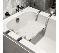 Bath Seat for Adults Elderly - Adjustabler & Rutschfester Bath Bench mit Verstellbarer Sitzlänge (73.5-83.5 cm), Maximal 100 kg Belastung, Leichter Bathtub Seat für Senioren, Verletzte Personen