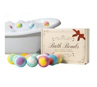 Bath Set - 17.3 x 12.8 x 4.5 cm, Colour Changing Shower Balls, Relaxing Aromatic Spa Bombs, Handmade, Natural | 12 Piece Fragrance Basket for Adults, Women, Girls, Mother, Home