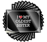 Bath Sets Sticker - Cats Texas Bottle I Love My Oldest Sister(8X12CM)