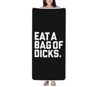 Bath Sheet Eat A Bag Of Dicks Unisex Beach Towel Adults Bathsheet For Hotel Everyday Use Spa 80X130Cm