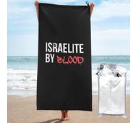 Bath Sheet Hebrew Israelte Runs Through My Veins Unisex Microfibre Beach Towels Premium Beach Body Wrap For Gym Spa Everyday Use 80X130Cm