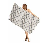 Bath Sheet Moroccan Pattern Dark Blue Bath Sheets Everyday Use 80x130Cm | Quick Dry Bath Sheets Fade Resistant Big Bath Sheet Gym Beach
