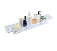 Bath Shelf Bathtub Caddy Tray Bath Trays For Across The Bath Bath Rack Retractable Bath Accessories Bath Caddy Tray Plastic Bath Shelf Over Bath