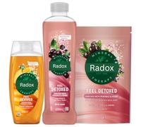 Bath & Shower Bundle - Shower Gel 225ml, Soak 500ml & Salts 900g | Self Care & Relaxation Gift Set (Detox & Revive)