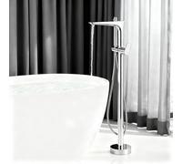 Bath Shower Mixer Tap Bath Taps with Shower Attachment Freestanding 360° Rotation Floor Standing Bathroom Taps Copper,Chrome Plated
