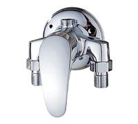 Bath Shower Mixer Tap, Sink Mixing Faucet, Wall Mounted Brass Shower Mixer Tap Bathroom Single Lever Cold and Hot Water Faucet, Chrome