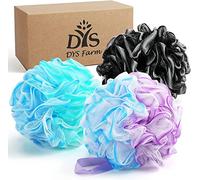 Bath Shower Pouf Large 75g XL Mesh Pouf Shower Ball Bath Loofah Sponge Pouf Body Exfoliating Bath Sponge Shower Sponge Body for Men and Women Silky and Smooth Skin Cleansing(3color)