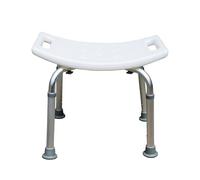 Bath Shower Safety Chair Seat with one Bath Brush, White Adjustable and Anti-Slip Bench Bathtub Stool for Elderly or Seniors (Shower Chair unbacked& Brush)