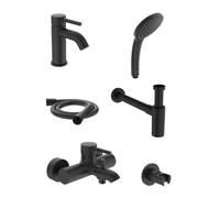 Bath Shower Set Ideal Standard Ceraline 1 jet Silk Black