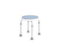 Bath Shower Stool, White Multi Purpose Adjustable Stool,Height Adjustable Aluminum Alloy Swivelling Seat 360Rotating Safety Seat Adjustable Non-Slip
