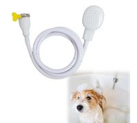 Bath Single Tap Shower Head Push on 2M Rubber Hose for Taps Hand Held Portable Dog Shower Hair Shower Attachment for Bathroom Washing Dresser Kitchen Sink Mixer Tap