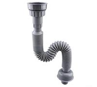 Bath Sink Flexible Plastic Waste Pipe - Expandable Trap Kitchen Sink Drain Pipe - Multi-fit Sink Waste Kit For 32Mm/45mm/56mm Interfaces