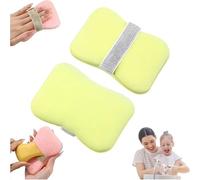 Bath Soap Sponge, Bath Body Exfoliating Soap Bag, Exfoliator Scrubber Pouch, Body Scrubber Shower Sponge Exfoliating Mesh Pouf for Women and Men Bathing Accessories (Yellow)