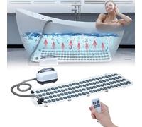 Bath Spa Massage Mat (6 Gear Adjustment), Portable Bubble Bath Machine for Tub with Inflatable Pillow and Remote, Spa Waterproof Anti-Slip Mat, Relieve Stress, Relieve Pain, Improve Sleep
