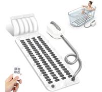 Bath Spa Massage Mat, Bubble Bath Mat, 6-Speed Adjustable Massage, 114 Nozzles with Upgraded Power Suction Cups, Noise-Reduction Upgrade, Full Body Bubbling Non-slip Bath Mats (124cm/48.8in)