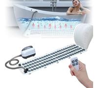 Bath Spa Massage Mat, Home Surfing Massage Bath Mat, 6 Gear Adjustment, Spa Waterproof Anti-Slip Mat W/Inflatable Pillow & Remote, Powerful Air Pump, for Improve Sleep