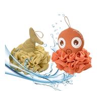 Bath Sponge 2 Piece Mesh Sea Animal Bathing Pouf Balls