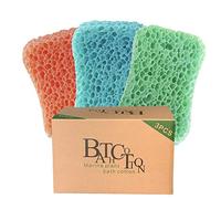 Bath Sponge 3 Pack Shower Sponges for Cleaning Exfoliating Body Sponge Orange,Blue,Green