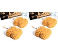 Bath Sponge (4 Pack) - Extra Large Exfoliating Shower Sponge for Adults & Kids, Luxury Loofah Sponge, Body Scrubber for Natural Smooth Skin