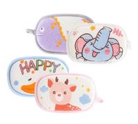 Bath Sponge Baby Bath Sponge 4Pcs Deer, Dinosaur, Duck & Elephant Towelling Infant for Bathing with Hanging Loop for Newborn, Infant, Toddler