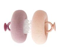 Bath Sponge Sunflower Design,2 in 1 Shower Loofah - Suction Cup Cleaning Brush Mesh Scrubber for Girls Boys Men Travel Home Hotel Spa Gym Beach Post-Workout Bath Time