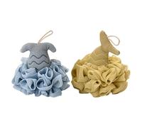 Bath Sponges for Shower 2 Piece Mesh Sea Animal Bathing Pouf Balls