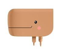 Bath Spout Cover for Baby, Soft Cartoon Silicone Bathtub Spout Protector,13.2x5.9x10.8cm/5.2x2.32x4.25in Anti-Collision Faucet Cover, Brown, Grey, Apricot