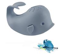 Bath Spout Cover for Bathtub,A Fun Way to Protects Baby from Bumping Head During Bathing Time,Cute Soft Whale Design Making for Enjoyable Safe Bath (Grey)