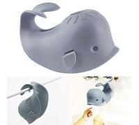 Bath Spout Cover for Bathtub,Baby Shower Protector Cover A Fun Way to Protects Baby from Bumping Head During Bathing Time Cute Soft Whale Design Making for Enjoyable Safe Baths (Grey)