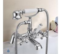 Bath Tap Bathroom Shower Mixer Traditional Cross Head Style