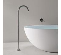 Bath Tap Floor Standing Bath Taps Hot and Cold Brass Single Handle Wall Faucet Concealed Free Standing Bath Tap for Bathroom Grey