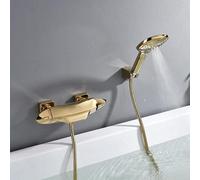 Bath Taps with Thermostatic Mixer Shower Bath Taps Waterfall Shower Mixer Tap Set for Bath Gold(Gold)