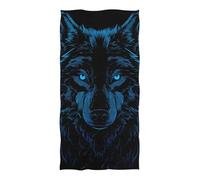 Bath Towel Blue Eyed Wolf Travel Towel Highly Absorbent Women Washcloths, For Outdoor, Pilates, Yoga, 80x130cm