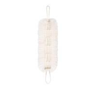 Bath Towel Exfoliating Scrub Quick-drying with Nylon Back Scrubber Body for Men Women Cleaning 2-in-1 Bathing Enhanced White