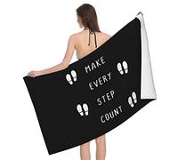 Bath Towel Make Every Step Count Bath Sheet Microfiber Beach Sheets Thin Lightweight Beach Towel For Swimming Pools Men Women Beaches 80X130Cm