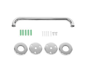 Bath Towel Rail, Heavy Duty Chrome Bathroom Accessory Wall Mounted Straight Towel Rail Handle Handrail Grab Bar Non-slip polished finish