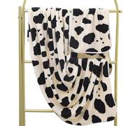 Bath Towel Set of 2 - Coral Fleece Sheet Towels with Cute Cow Design - Ultra Soft Towel Set, Highly Absorbent Quick Dry Shower Towels Bath Sheet Sets