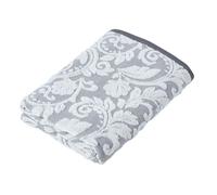 (Bath Towel, Silver) Damask 100% Turkish Cotton 600 GSM