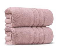 Bath Towels 600gsm Zero Twist Cotton | 2 Packs 70x120cm | Large Quick Drying & Highly Absorbent for Pool Spa Gym & Daily Use Luxe Hotel Quality (Blush Pink, 2)