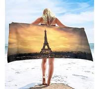Bath Towels Bath Towel Home 3D Printing Bath Towel Eiffel Tower Landscape Print Microfiber Beach Bath Towel Is Super Soft And Highly Absorbent Large Bath Towel Hotel Quality Bath Towel 70 X 150 Cm