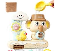 Bath Toy For Kids | Elephant Suction Cup Interactive Cute Funny Water Game | Waterfall Bathtub Girls Age 1-3 Years Bathroom Shower Swimming Pool Party Birthday Travel Outdoor Summer Play