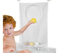 Bath Toy Storage Net Bag, Large Capacity Opening Mesh Breathable Bath Toy Net with Zipper Widely Apply Hanging Toy Storage for Bathroom Laundry Room Bedroom, with 2pcs Hooks