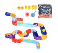 Bath Toys 48PCS, Marble Run Bath Toy with Suction Cups, DIY Water Track with Funnel and Windmill, Bath Toys for 3 Year Olds, Gift for Boys and Girls 3-6 Years